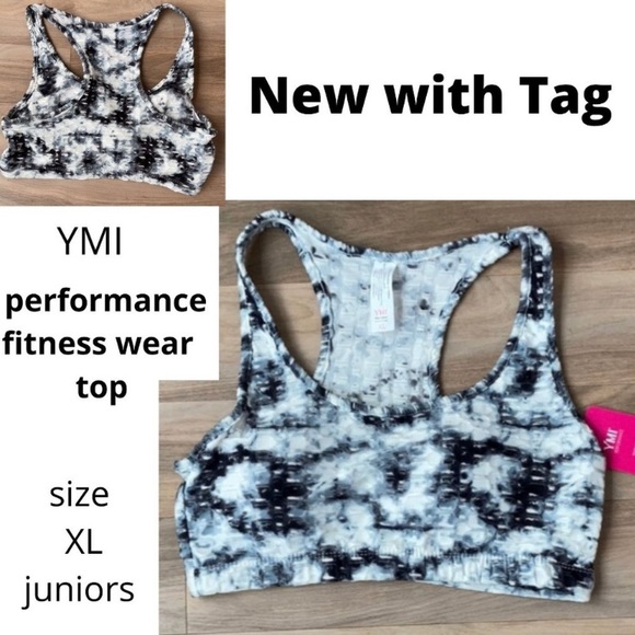 3/$45 YMI performance fitness wear tie dye print top & stretch pant XL jr - Picture 13 of 17